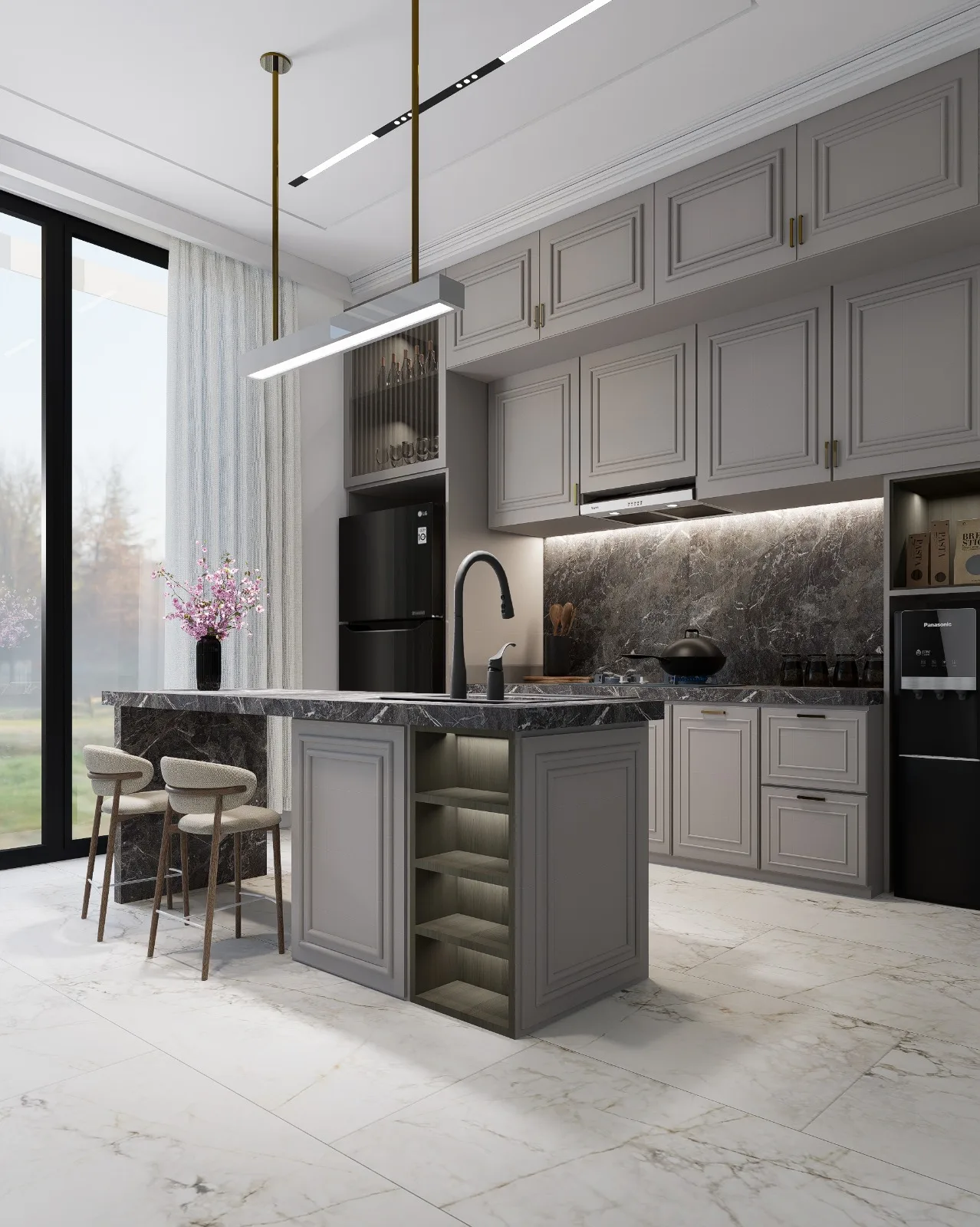 Kitchen Tema Klasik dan Modern | Desain Interior Dapur Elegan